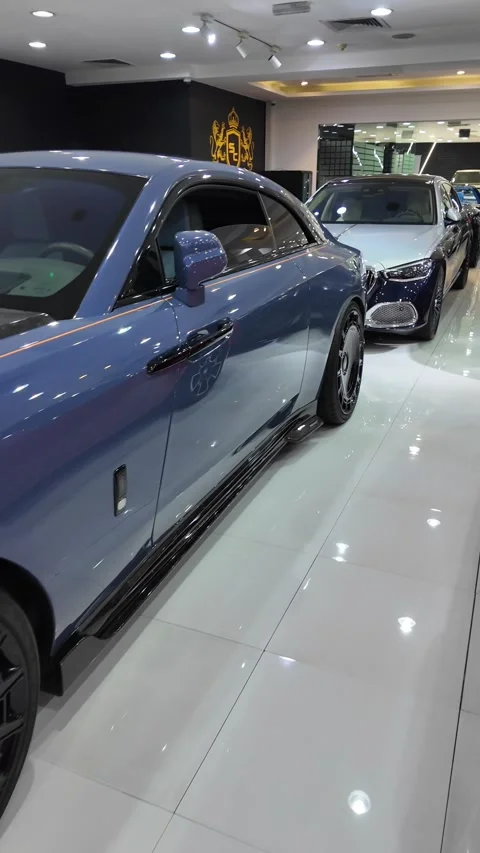 Dubai UAE June 17 2026 Luxury car at automotive showroom Stock Footage 337128264