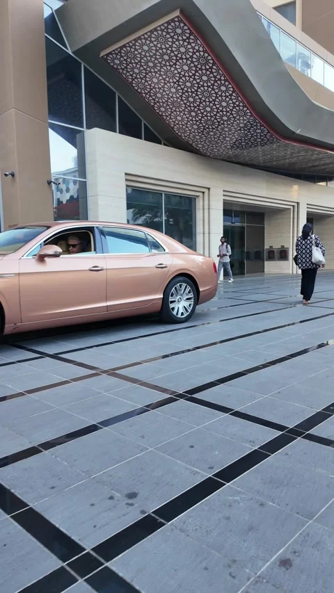 Dubai UAE June 17 2026 Luxury car at automotive showroom Stock Footage 337134706