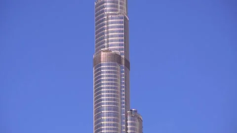 Dubai, UAE - March 7, 2023: Burj Khalifa in Dubai. The tallest architectural Stock Footage 237987066
