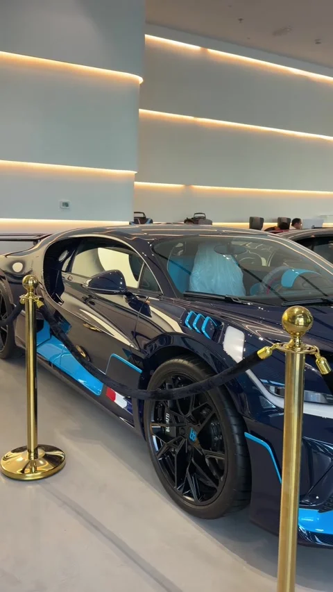 DUBAI, UAE - MAY 05, 2026: Luxury collection of supercars including Bugatti.. Stock Footage 334116535