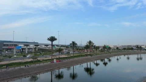 DUBAI, UAE - MAY 05, 2026: Long distance view of Burj Khalifa and Dubai sky.. Stock Footage 334124953