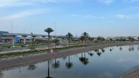 DUBAI, UAE - MAY 05, 2026: Long distance view of Burj Khalifa and Dubai sky.. Stock Footage 334125429