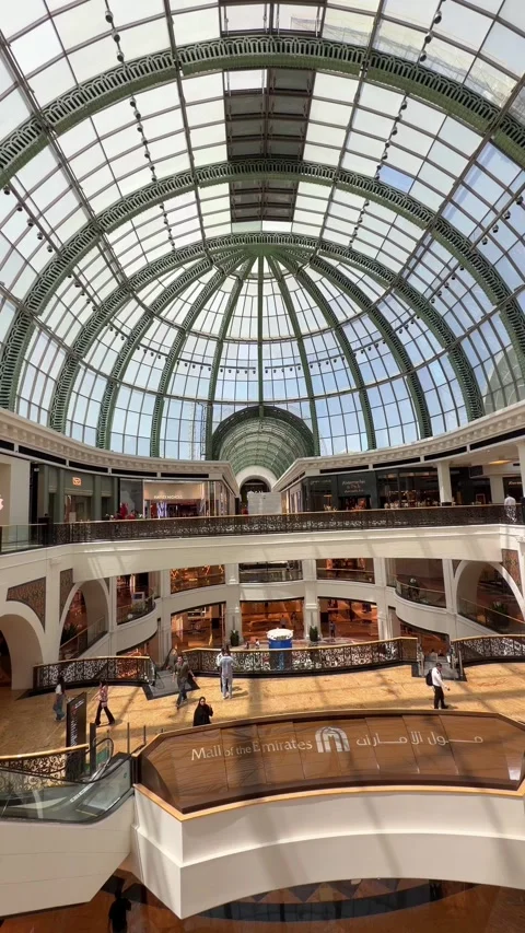 DUBAI UAE MAY 07 2026 Interior view of Mall of the Emirates featuring the i.. Stock Footage 334312951