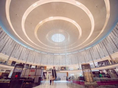 Dubai, UAE - May 15, 2018: Dubai Mall is one of the largest shopping centers in Stock Photos