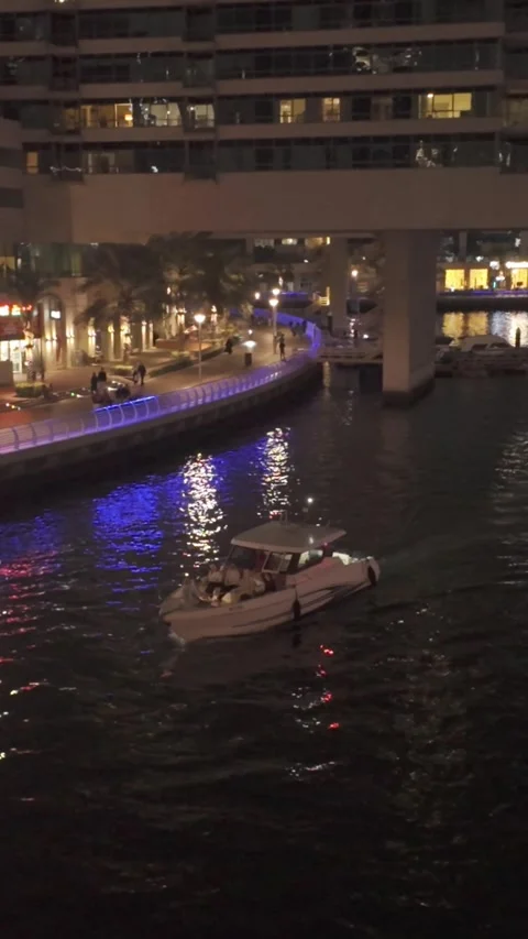 Dubai, UAE - May 26, 2026: Yachts docked in Dubai Marina. Stock Footage 335628961