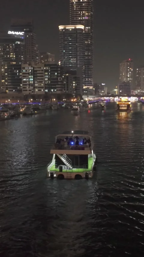 Dubai, UAE - May 26, 2026: Yachts docked in Dubai Marina. Stock Footage 335632464