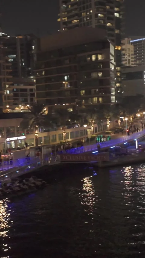Dubai, UAE - May 26, 2026: Yachts docked in Dubai Marina. Stock Footage 335632572