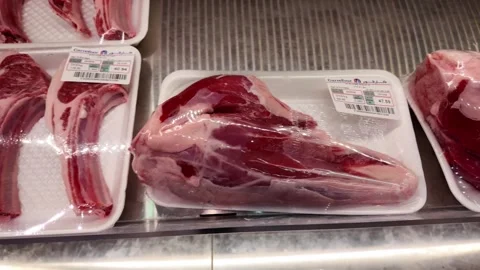 Dubai, UAE - September 30, 2026 - Interior view of fresh seafood, fish, and.. Stock Footage 346784318