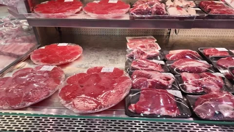 Dubai, UAE - September 30, 2026 - Interior view of fresh seafood, fish, and.. Stock Footage 346784485