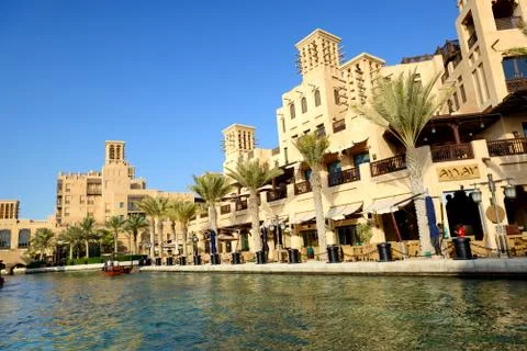 Dubai, uae - september 9: view of the souk madinat jumeirah. madinat jumeirah Stock Photos