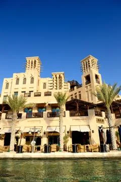 Dubai, uae - september 9: view of the souk madinat jumeirah. madinat jumeirah Stock Photos