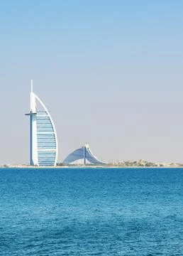 Dubai, uae - september 9: the view on world's first seven stars luxury hotel Stock Photos