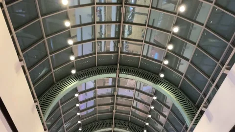 Dubai UAE A View Inside Mall of the Emirates ceiling Stock Footage 154162058