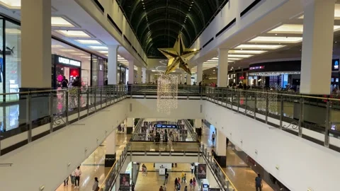 Dubai UAE A View Inside Mall of the Emirates Stock Footage 154162079