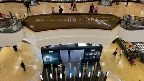 Dubai UAE A View Inside Mall of the Emirates Stock Footage 154162098