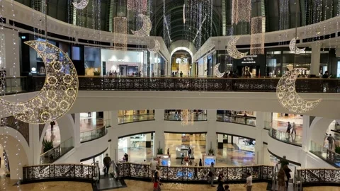 Dubai UAE A View Inside Mall of the Emirates Stock Footage 154162110