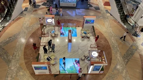 Dubai UAE A View Inside Mall of the Emirates counter Stock Footage 154162162