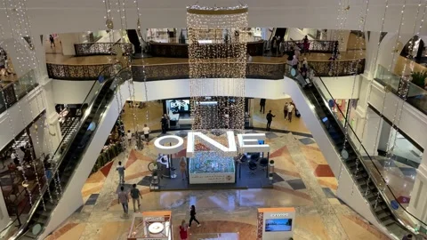 Dubai UAE A View Inside Mall of the Emirates properties counter Stock Footage 154162170