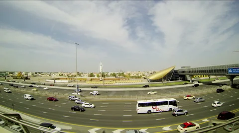 DUBAI UAE VIEW TRAIN 4K UHD Stock Footage 55039434