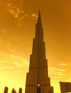 Dubai, United Arab Emirates April 4, 2014. The Burj Khalifa. This skyscraper Stock Photos