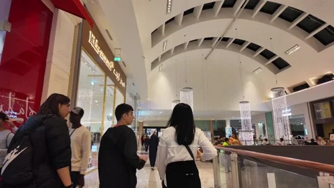Dubai, United Arab Emirates - May 22, 2026: Dubai Mall Interior Scene Stock Footage 335484985