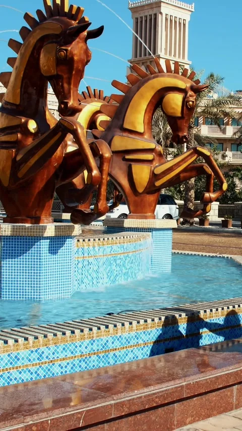 DUBAI, UNITED ARAB EMIRATES, UAE - MAY 10, 2017: Hotel JUMEIRAH Al Qasr Madinat, Stock Footage 323079352