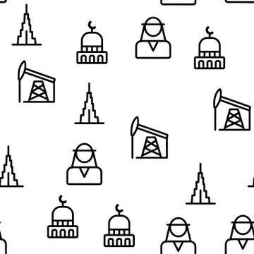 Dubai Vector Seamless Pattern Ilustración de archivo