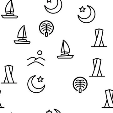 Dubai Vector Seamless Pattern Ilustración de archivo