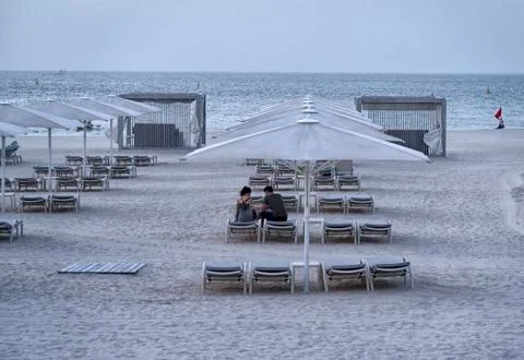 Dubai, the view from the car window, while driving. Stock Photos