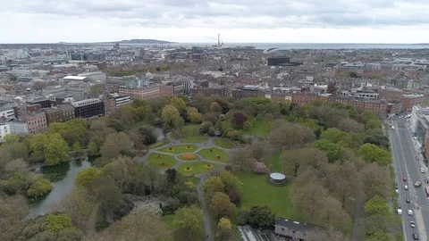 Dublin aerial sky view 4k Stock Footage 101116371