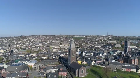 Dublin aerial sky view 4k Stock Footage 101144926