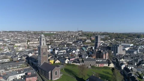Dublin aerial sky view 4k Stock Footage 101145553
