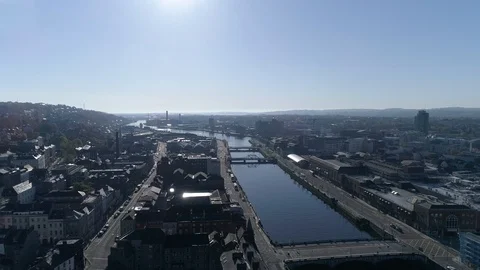 Dublin aerial sky view 4k Stock Footage 101145774