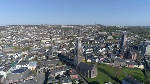 Dublin aerial sky view 4k Stock Footage 101146447