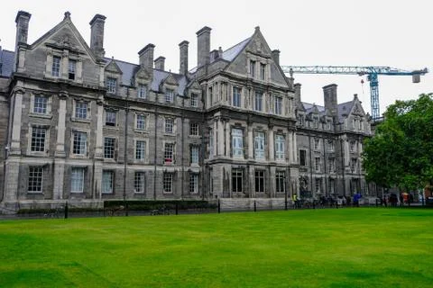 Dublin - August 2019: view of Trinity College Stock Photos