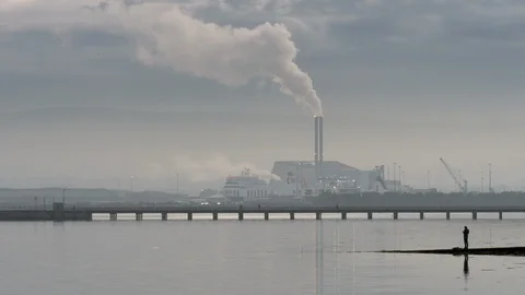 Dublin Bay Air Pollution Stock Footage 120187621