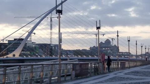 Dublin Bridge Modern district Stock Photos