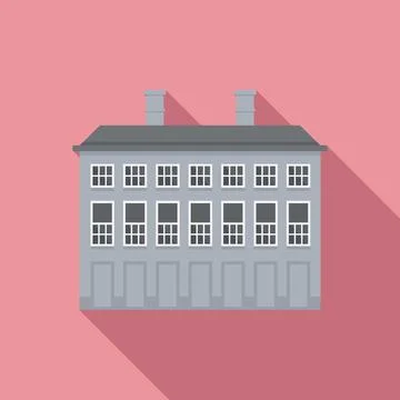 Dublin building icon flat vector. Ireland skyline building Stock Illustration