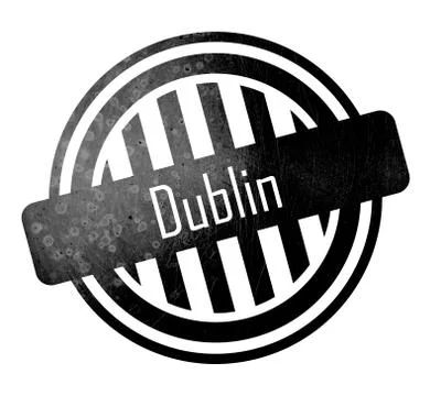 Dublin - Button, stamp Stock Illustration