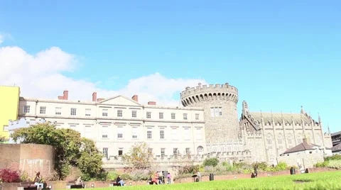 Dublin Castle, day, Timelapse - Dublin Stock Footage 48499262