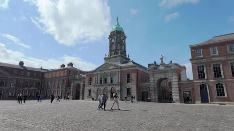 Dublin Castle. Historic complex in Dublin, Ireland, featuring the Upper Castle Stock Footage 311763302
