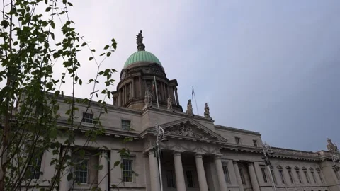 Dublin Custom House Track By Tree 스톡 동영상 315245775