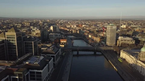 Dublin at Dawn Stock Footage