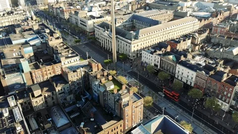 Dublin Drone Shot Stock Footage 91200127