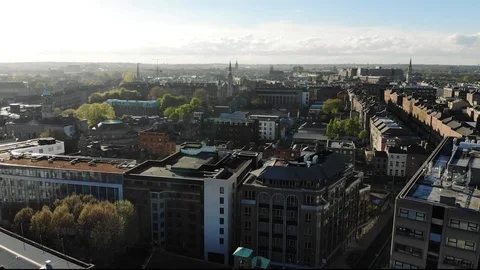 Dublin Drone Shot Stock Footage 91200130