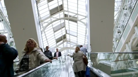 DUBLIN ESCALATOR UP Video stock 95456304