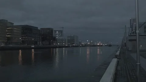 Dublin Evening Down The Docks 動画素材 143557145