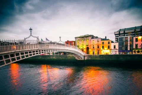 Dublin ha'penny bridge Stock Photos