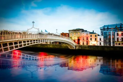 Dublin Ha'Penny Bridge Stock Photos