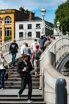 DUBLIN, IRELAND - AUGUST 30, 2017: City of Dublin Ireland Stock Photos
